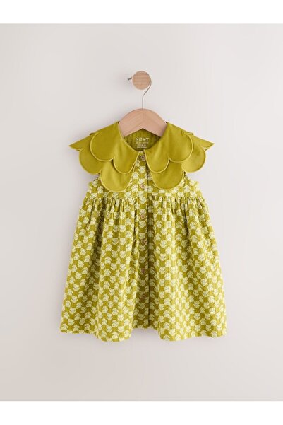 Next Baby Green Sweetheart Neckline Short Short Sleeve Dress