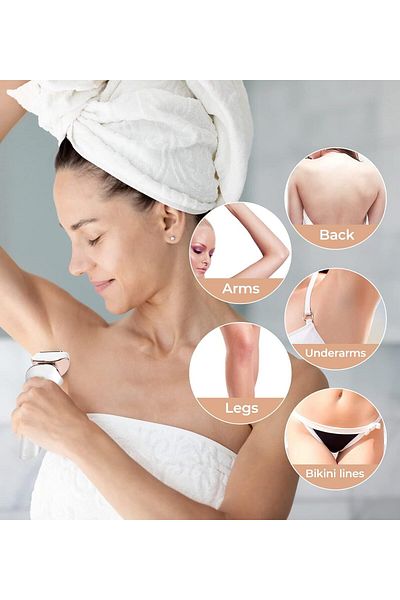 COOYA Electric Epilator, Portable Wet& Dry Cordless USB Rechargeable Shaver for Legs, Arm, Underarm