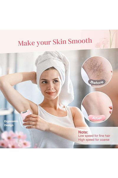 COOYA Epilator with LED Light,2 Speeds Cordless Hair Removal Device with 36 Tweezers,for Face Armpit Leg