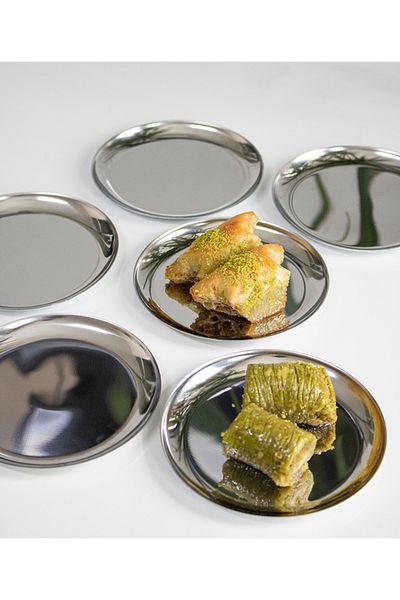 FARALYAHOME Metal Presentation Catering Dessert Plate Set of 6