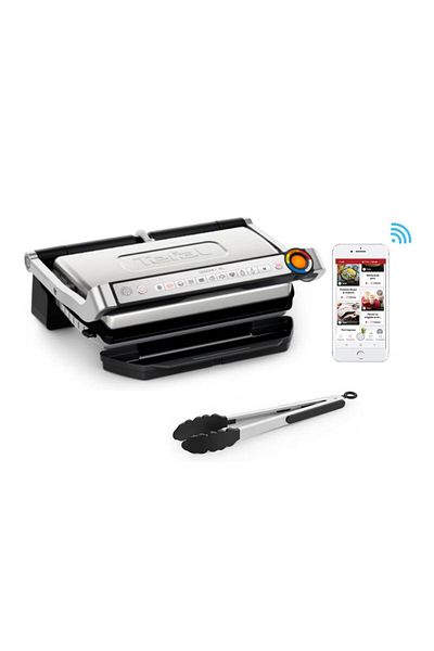 TEFAL Gratar electric TEFAL OptiGrill+ XL GC728D10, 2000 W, 9 programe automate, (Argintiu/Negru)