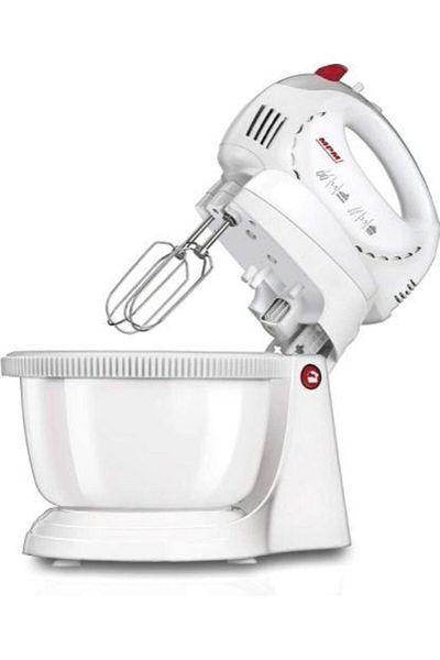 MPM MPM MMR-17Z Bowl Mixer, 300 W, 2.4 L, 5 Speeds + Turbo (White)