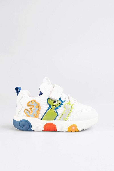 Vicco Number Lighted Men's Preschool White/Blue Sports Shoes