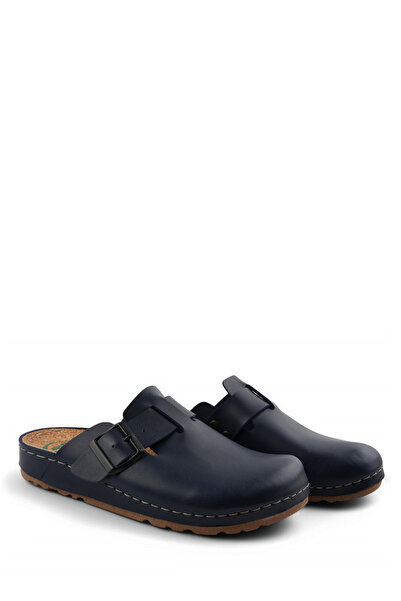 FLY SOFT Navy Blue Buckle Sabo Men's Slippers (7 Point Anatomic Sole) Doctors, Nurses, Hospitals, Cooks, Pharmacists