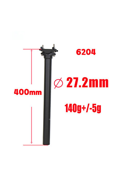 Choice عمود مقعد دراجة من ألياف الكربون T800 مقاس 27.2x400-6204، أنبوب مقعد ل...