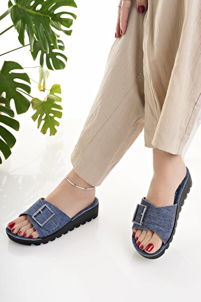 Modafırsat Kadın Dolgu Topuk Terlik Şık Rahat Deniz Plaj Çeyiz Bohça Terliği