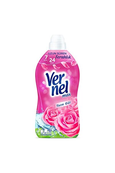 Vernel Max Konsantre Çamaşır Yumuşatıcısı 1440ml (60 Yıkama) Taze Gül