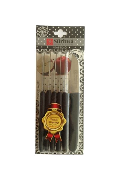 Sürbisa Siyah Sürmene 6'lı Meyve Bıçağı  61007