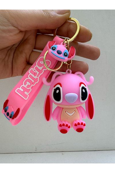 AresTokaAksesuar 3D Large Luxury Silicone Stitch Angel Keyring Bag Decoration
