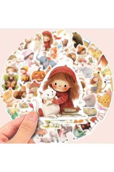 ROSIE 52Pcs Cartoon Movie Fairy Tale Animal Decal Decoration