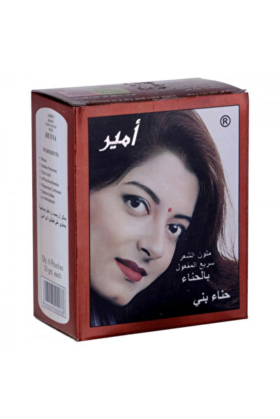 alatar صبغة للشعر بالحناء الهندية بني من أمير - 6 أكياس