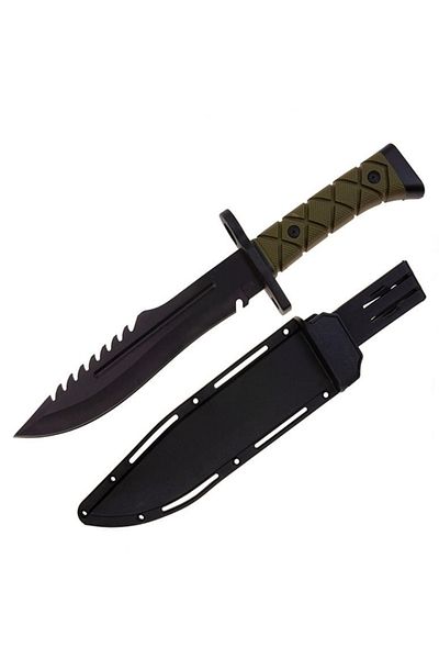 Depox Cuțit tactic de vânătoare, IdeallStore®, Lamă fixă, 34 cm