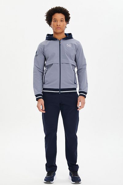 bilcee Men's Blue Hooded Woven Tracksuit Set 0694