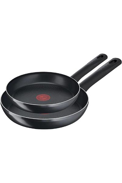 TEFAL Set 2 tigai Tefal Hard Titanium C3899022, 20 cm si 26 cm (Negru)
