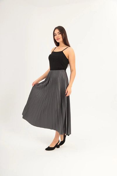 exxitcollection Hijab Πλισέ Δερμάτινη Φούστα Look