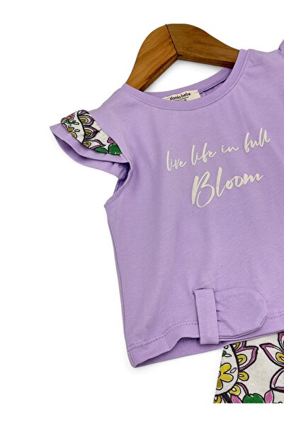 Ege Bebek Ethnic Pattern Girl's Summer Pants 2-3-4-5-6 Years Old Top Set