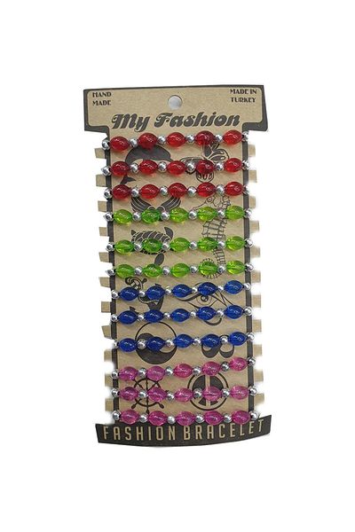 Çağrı Colorful Bracelet Set, 24 Pieces