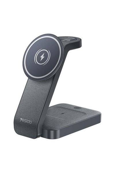 Yesido DS26 4-in-1 Magnetic Wireless Charging Stand with Night Light(Black)