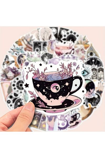 ROSIE 50Pcs Mystical Witchcraft Vinyl Stickers