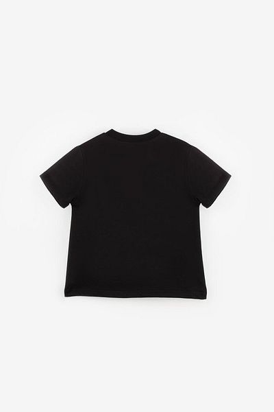 Le Mabelle Black Combed Cotton Basic Kids T-Shirt