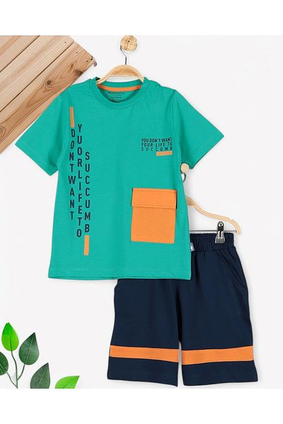 voyyo kids baby Boy's Intermediate Summer T-Shirt and Shorts Set
