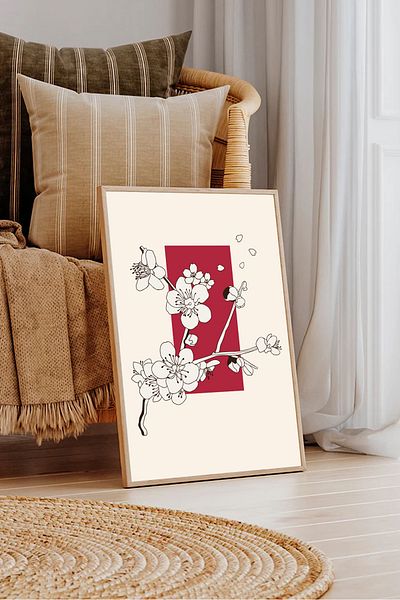 Dekorsiahome Единична декоративна картина в дървена рамка TK0022