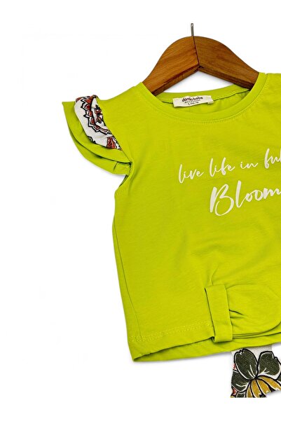 Ege Bebek Ethnic Pattern Girl's Summer Pants 2-3-4-5-6 Years Old Top Set