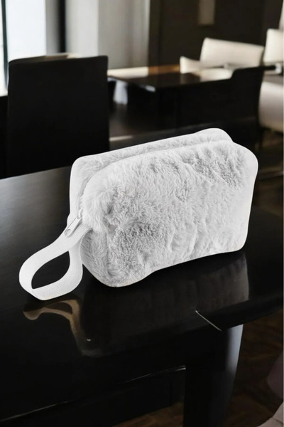 Umbell حقيبة مكياج رمادية فاخرة