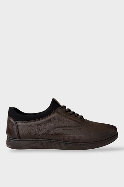 Liger Ανδρικά παπούτσια από γνήσιο δέρμα Smart Lace-Up Casual ΚΑΦΕ