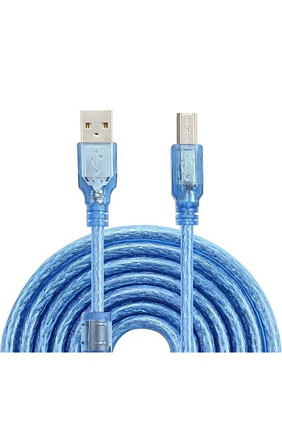 HP كابل بيانات USB 2.0 بمنفذ مربع للطابعات والأقراص الصلبة - أزرق