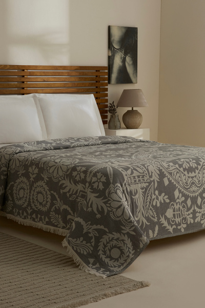 Karaca Home Avery Muslin Double Single Pique Gray