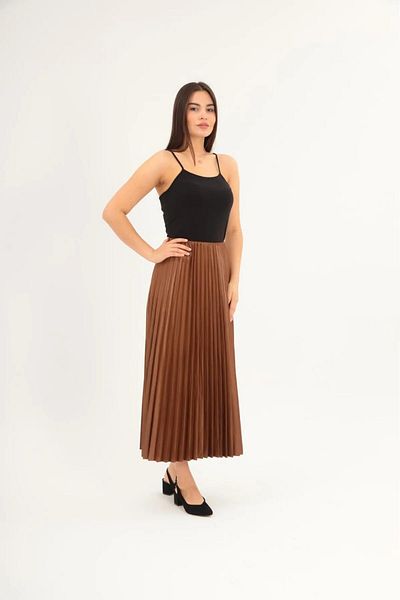 exxitcollection Fusta cu aspect din piele plisată Hijab