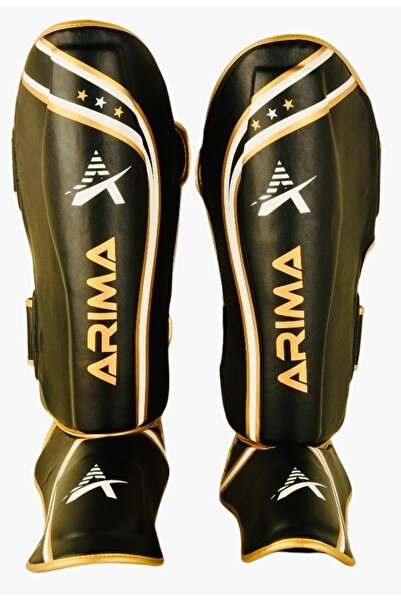 ARIMA Kick Boks Kaval Ayaküstü Deri Koruyucu (SİYAH-GOLD)