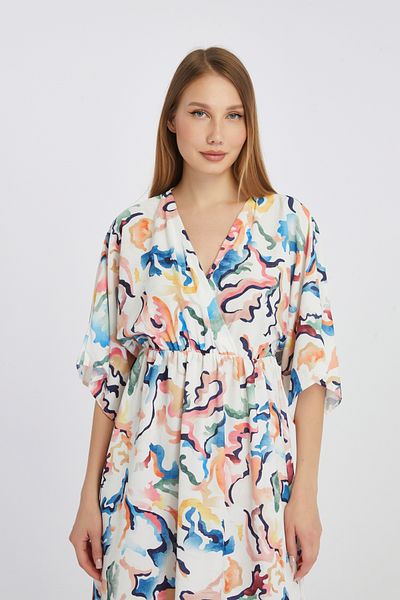 Fox Moda Patterned Viscose Summer Women's Dress