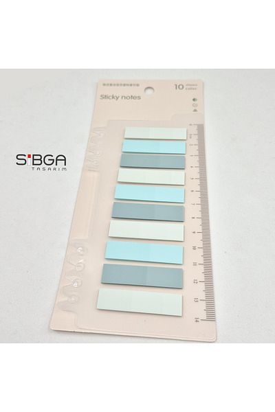 sibga tasarım Transparent Color. 200 Sheets Book Mark Sticker Note Paper