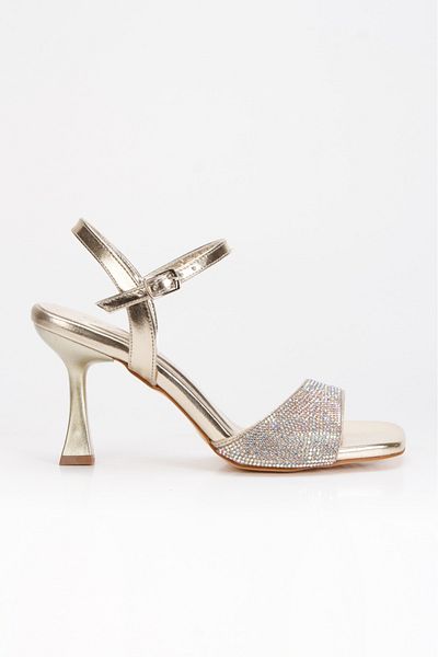 Blacktavern Elegant Thin Heel Shoes - Single Banlı Stone Abyenin Paraştığı