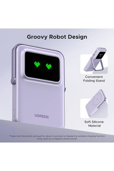 Ugreen Powerbank Robotic 5000 Mah Pd 20W Magnetic With Stand