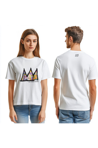 Crea Eymer Wear Kral Kral Цифровий друк Бавовняна футболка з круглим вирізом ...