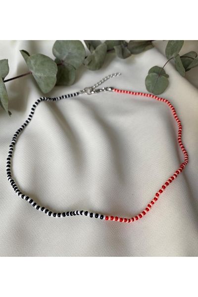 sabiha aksesuar Sand Beaded Color Necklace