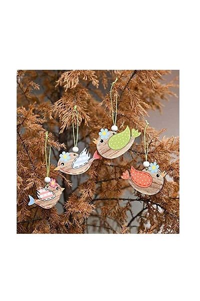 Super Idee Set 16 pandantive Super Idea Paste, lemn, multicolor, 7,5 x 6 cm