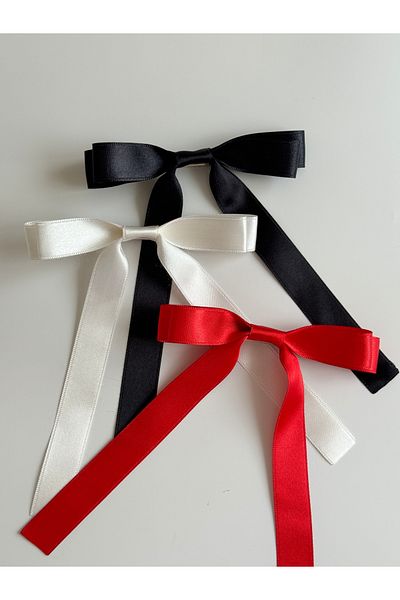 alhifa 3-piece Satin Women's Bow Buckle Set - Ribbon