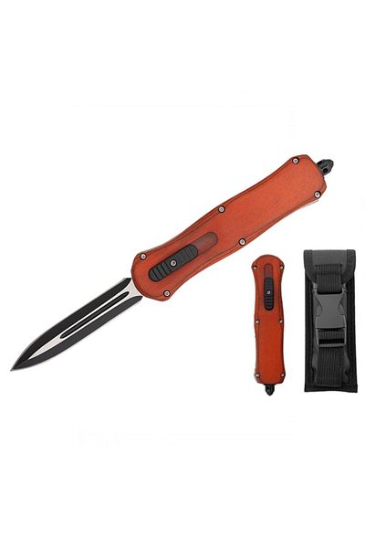 Depox Cuțit cu arc automat, IdeallStore®, 23,5 cm, roșu