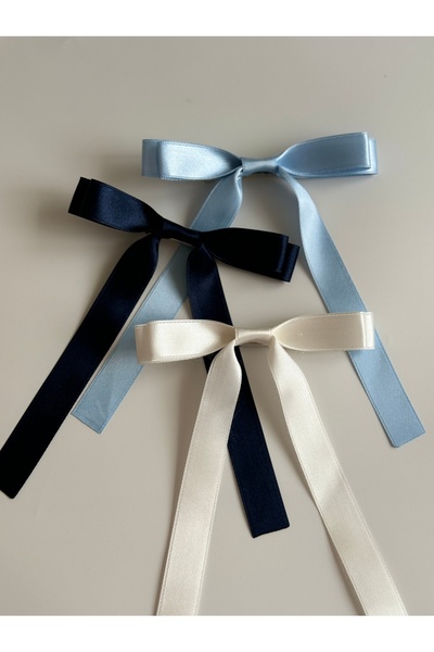 alhifa طقم مشبك نسائي من الساتان مكون من 3 قطع - شريط