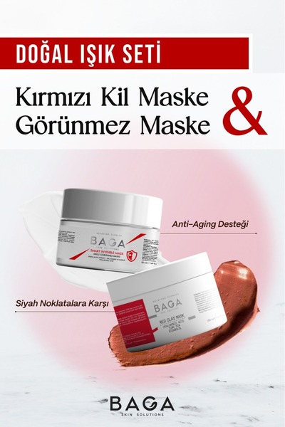 Baga Kırmızı Kil Maskesi & Görünmez Maske