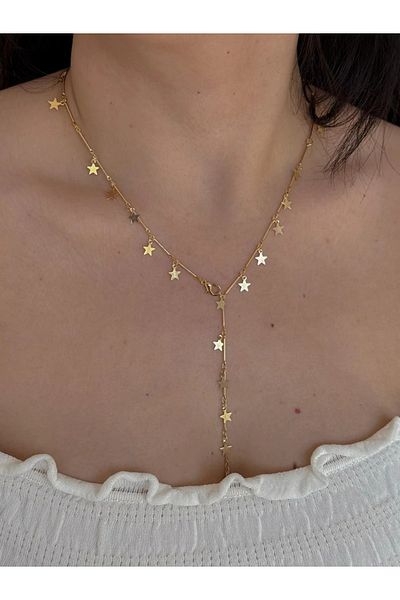 Reorah Collection Star Y Necklace-Multiple Star Y Necklace