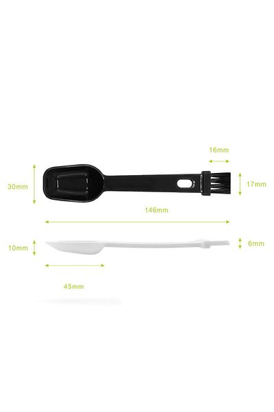 MIBRU Coffee Cleaning brush and spoon white