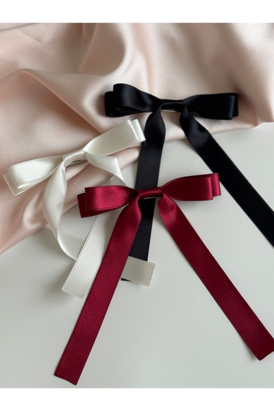 alhifa طقم مشبك نسائي من الساتان مكون من 3 قطع - شريط