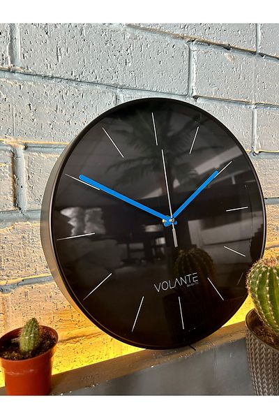 VOLANTE Sevilla-711 Modern Wall Clock - Volante Miracle Series 30 cm Ø Real Glass