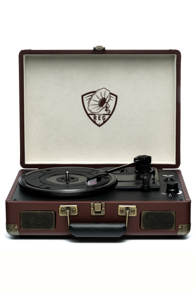 REG Vintage 102b Plus Plak Çalar - Kahverengi - (ŞARJLI, BLUETOOTH, DAHİLİ HOPARLÖR VE METAL IĞNELİ)