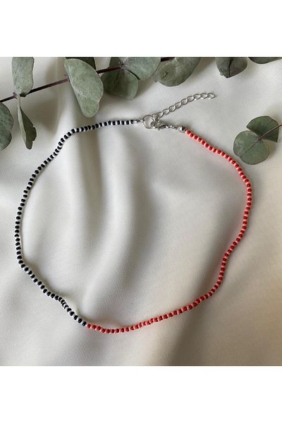 sabiha aksesuar Sand Beaded Color Necklace